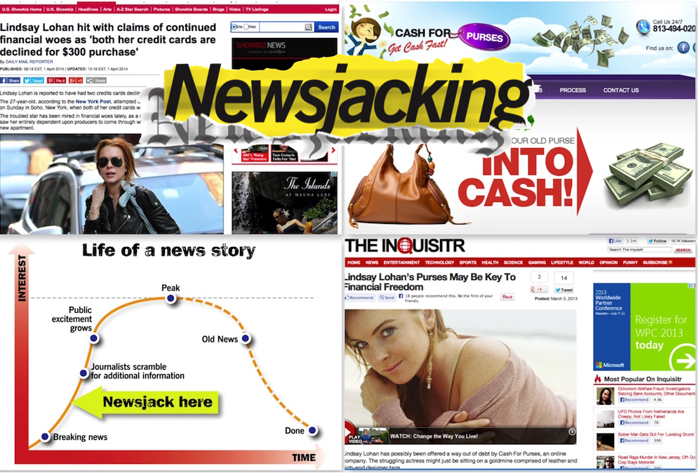 Newsjacking Lindsay Lohan nets $250,000