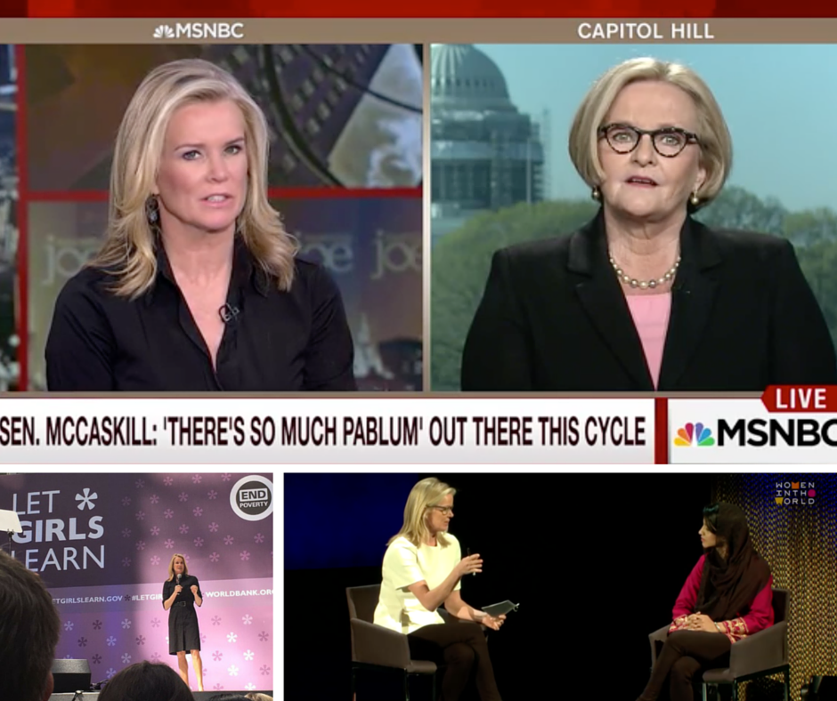 Katty Kay, news anchor, on the air and at events